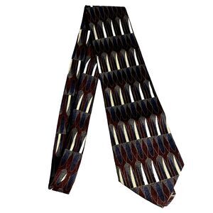 #7880 PIERRE CARDIN GRAY SILK TIE 4 X 57 WOVEN PRINT
